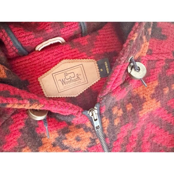 WOOLRICH Wool Blend Southwest Navajo Inspired Blanket Jacket Coat Sz Sm - Picture 7 of 8